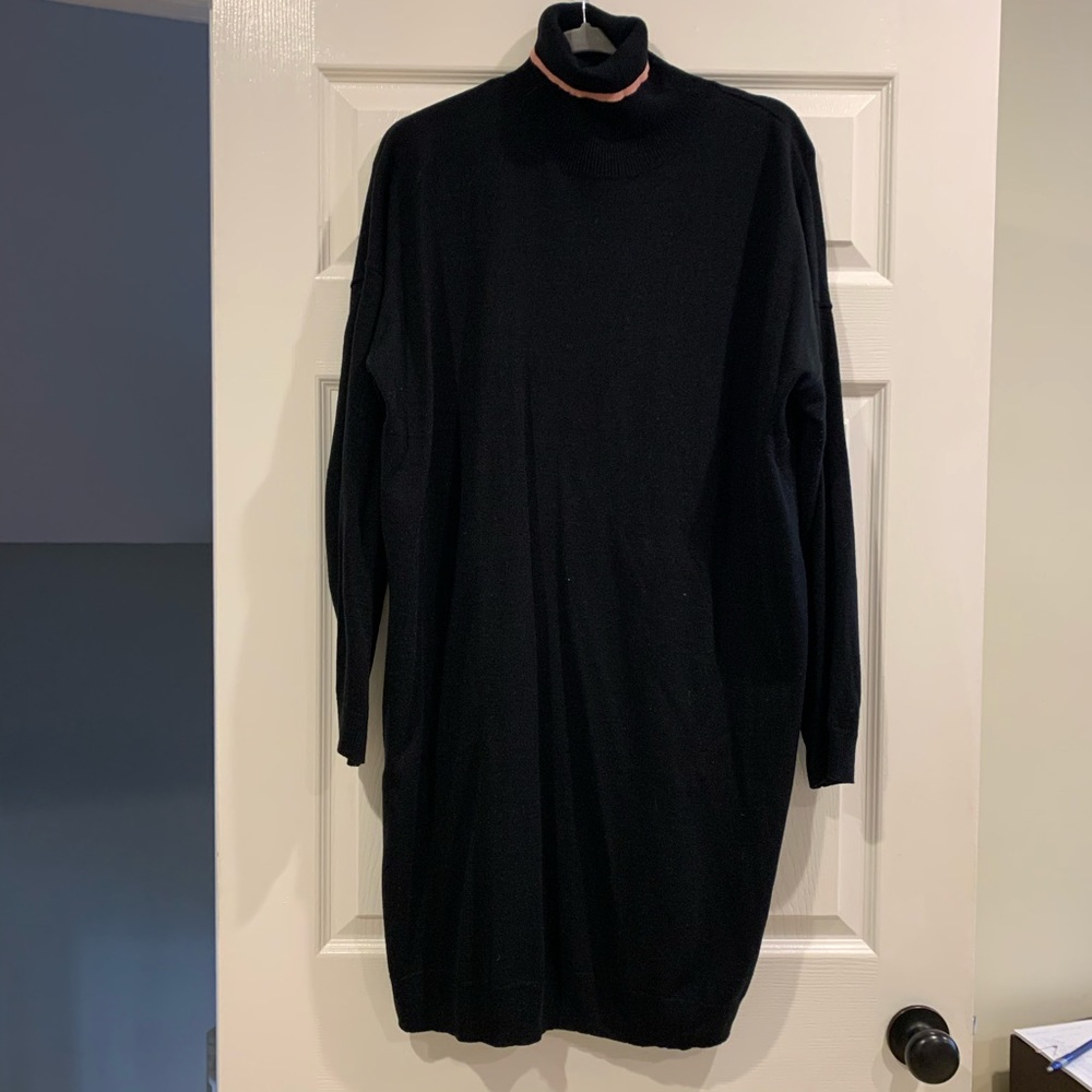 Classic black turtleneck sweater